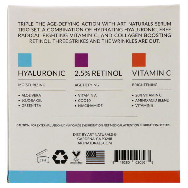 Artnaturals, Serum Trio Set, Anti-Aging, 3 Serums, 1 fl oz (29.5 ml) Each - Imagen 3