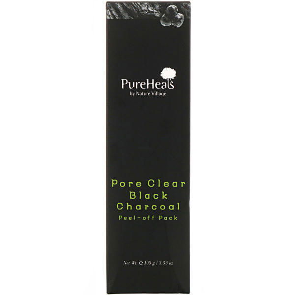 PureHeals, Carbón vegetal negro para limpieza de poros, Mascarilla desprendible, 100 g (3,53 oz) - Imagen 2
