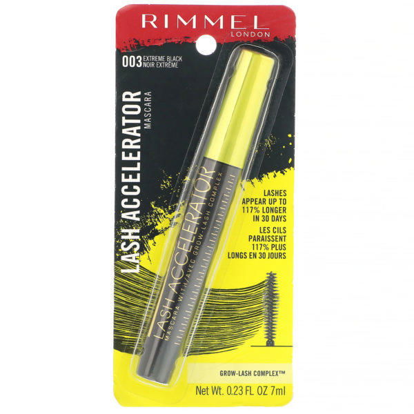 Rimmel London, Máscara para pestañas Lash Accelerator, 003 Negro extremo, 7 ml (0,23 oz. líq.) - Imagen 2