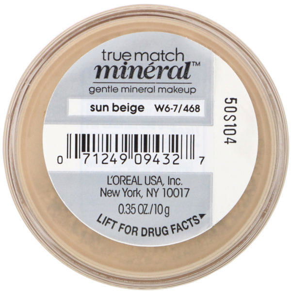 L'Oreal, True Match, Base mineral, W6-7/468 Sun Beige (beige claro), 10 g (0,35 oz) - Imagen 3