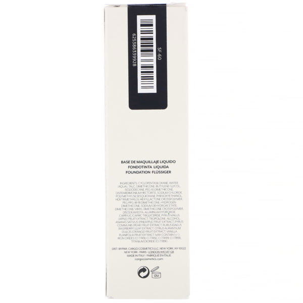 Cargo, Swimmables, Base de maquillaje de larga duración, 60, 30 ml (1 oz. líq.) - Imagen 3