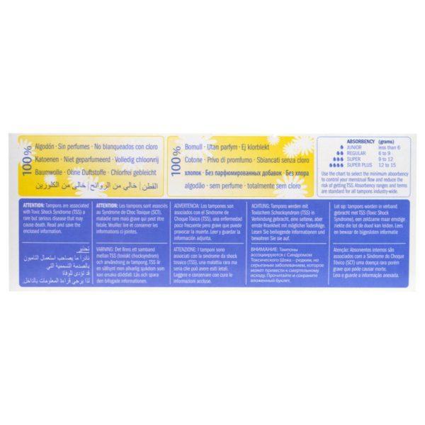 Natracare, Tampones de Algodón Orgánico, Super, 20 Tampones - Imagen 2