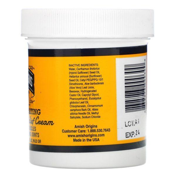 Amish Origins, Deep Penetrating, crema de alivio del dolor no grasosa, 3.5 oz (99,22 g) - Imagen 2