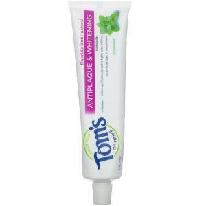 Tom's of Maine, Natural Antiplaque & Whitening, Fluoride-Free Toothpaste, Spearmint, 5.5 oz (155.9 g)