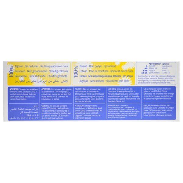 Natracare, Tampones de Algodón Orgánico, Super Plus, 20 Tampones - Imagen 2