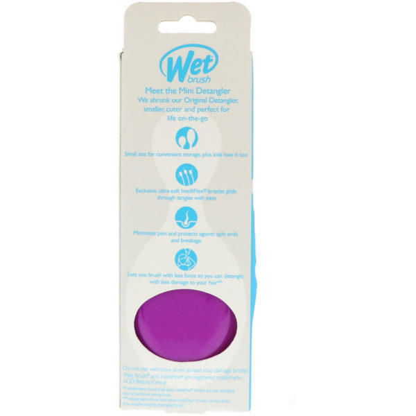 Wet Brush, Mini Detangler Brush, Purple, 1 Brush - Imagen 3
