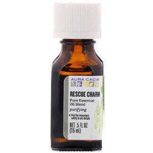 Aura Cacia, Mezcla de aceites esenciales puros, amuleto de rescate, 15 ml (0,5 oz. líq.)