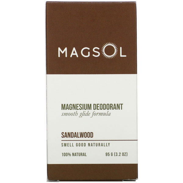 Magsol, Magnesium Deodorant, Sandalwood, 3.2 oz (95 g) - Imagen 2
