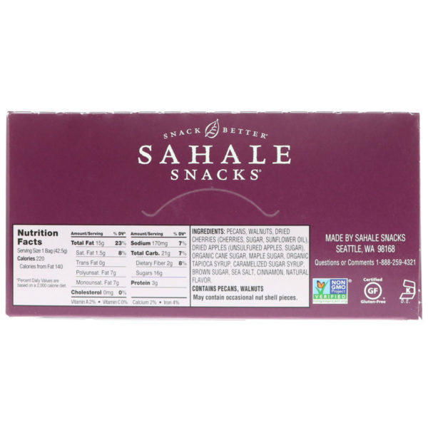 Sahale Snacks, Glazed Mix, pacanas de arce, 9 paquetes, 1,5 oz (42,5 g) cada uno - Imagen 3