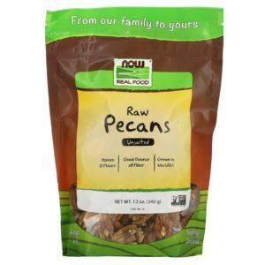 Now Foods, Pacanas crudas, Sin sal, 12 oz (340 g)