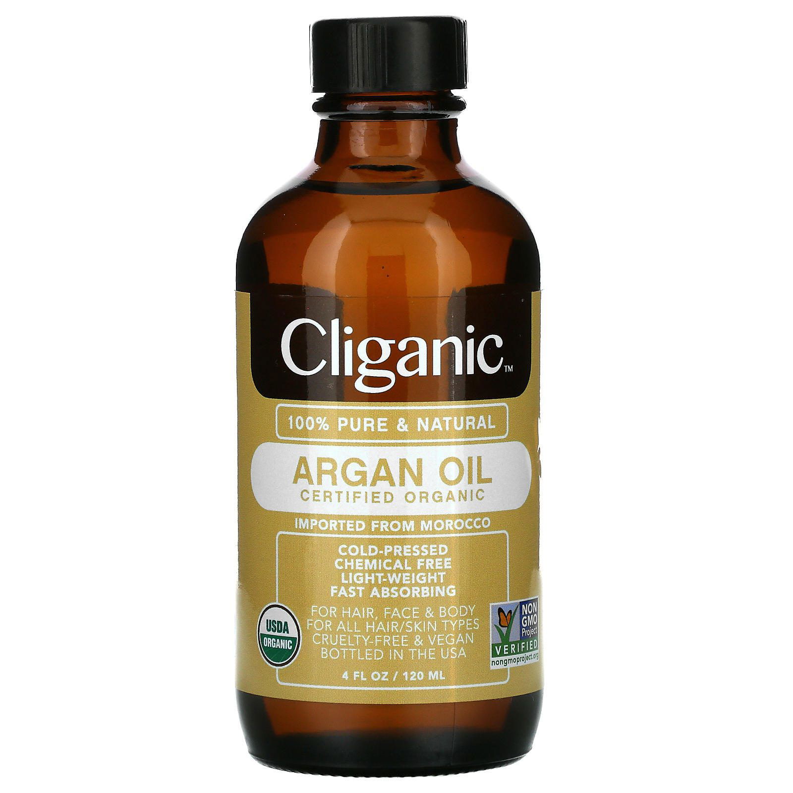 Cliganic, 100% Pure & Natural Argan Oil, 4 fl oz (120 ml)