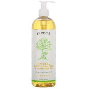 Puracy, Champú de bebés y gel corporal natural cítrico de 473 ml