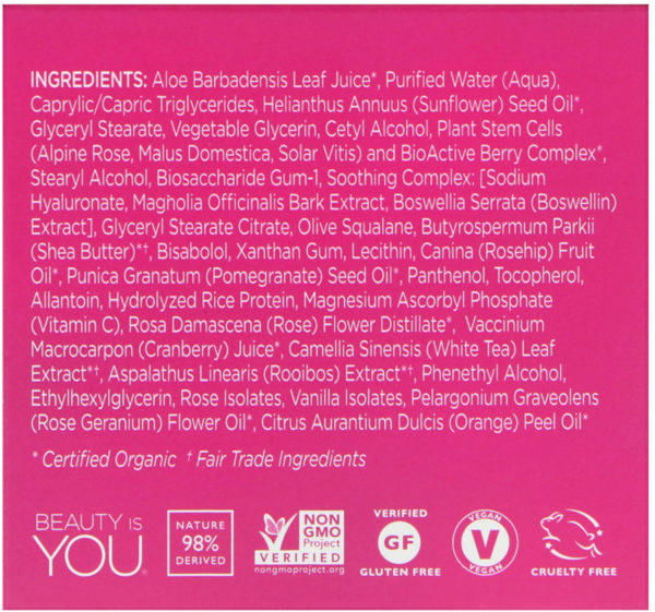Andalou Naturals, 1000 Rosas, crema de noche Heavenly, Sensible, 1,7 fl oz (50 ml) - Imagen 3