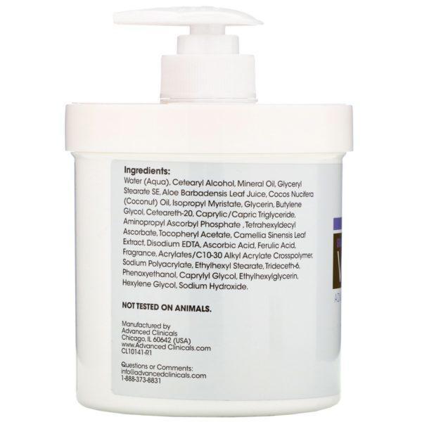 Advanced Clinicals, Vitamin C Advanced Brightening Cream, 16 oz (454 g) - Imagen 2