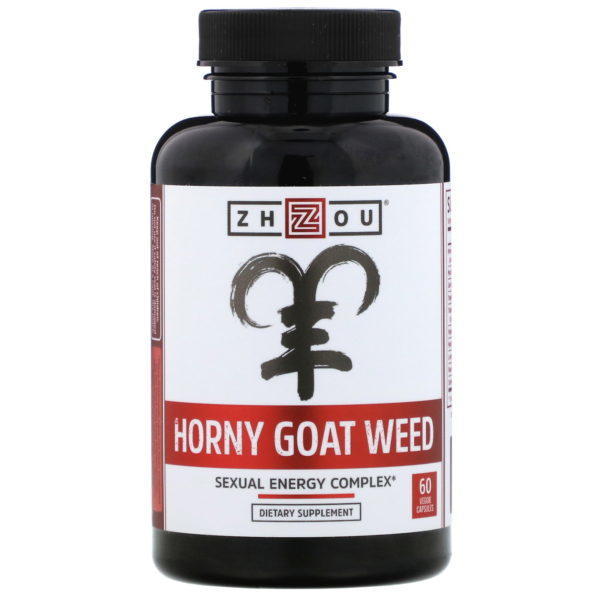 Zhou Nutrition, Hierba de Cabra en Celo, complejo para la energía sexual, 60 cápsulas vegetales