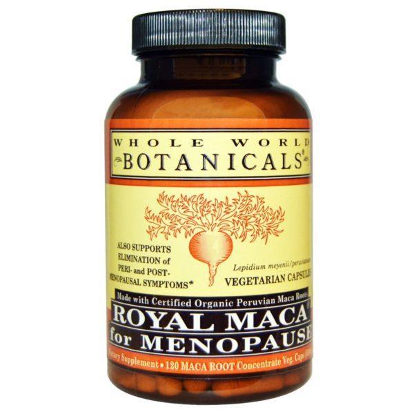 Whole World Botanicals, Maca real para la menopausia, 500 mg, 120 cápsulas vegetarianas