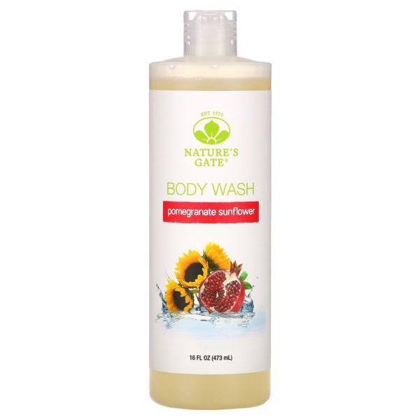 Nature's Gate, Gel de ducha con granada y girasol, 473 ml (16 oz. líq.)