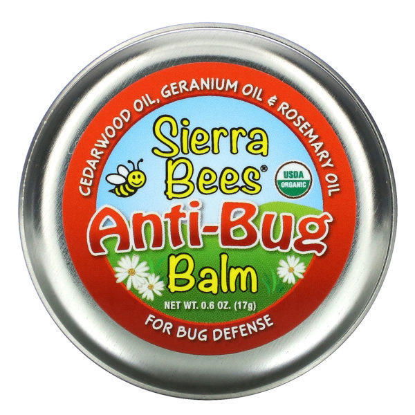 Sierra Bees, Bálsamo repelente de insectos, Aceites de cedro, geranio y romero, 17 g (0,6 oz)