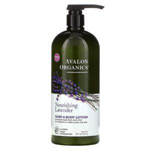 Avalon Organics, Loción para manos y cuerpo, lavanda nutritiva, 32 oz (907 g)
