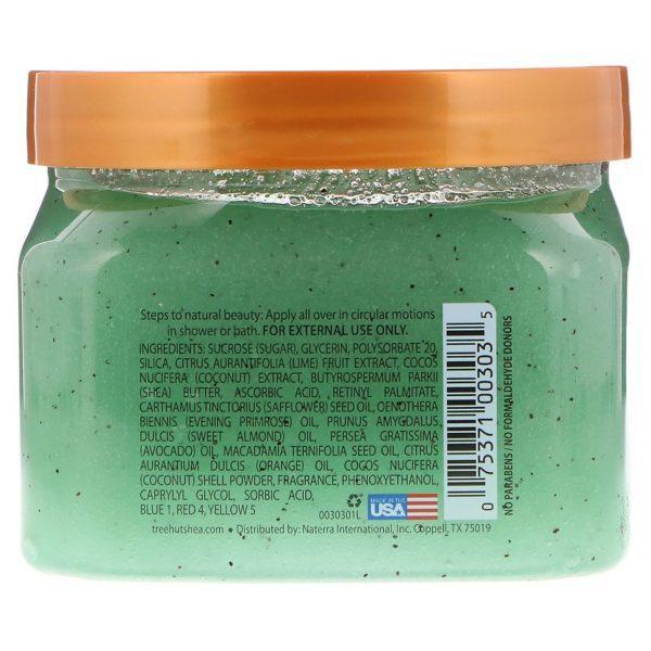 Tree Hut, Exfoliante con karité y azúcar, Coco y lima, 510 g (18 oz) - Imagen 2