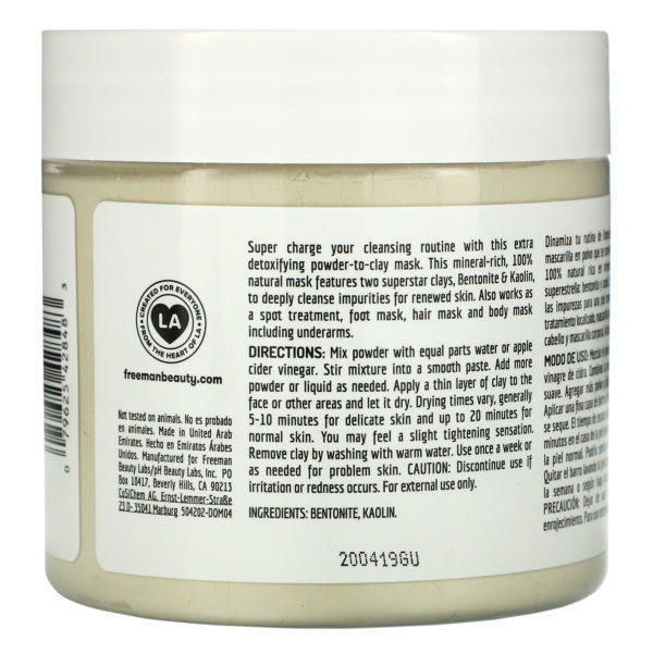 Freeman Beauty, Deep Cleansing Powder-To-Clay Mask,  13 oz (370 g) - Imagen 2