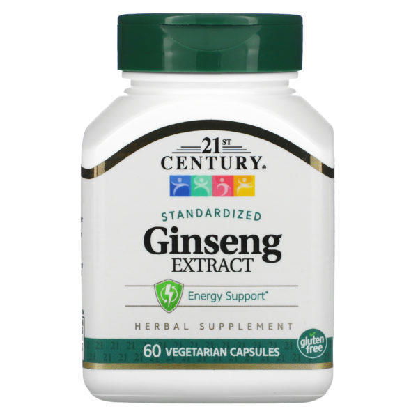 21st Century, Ginseng Extract, Standardized, 60 Vegetarian Capsule