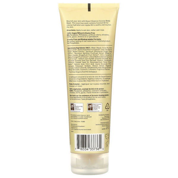 Desert Essence, Coconut Body Wash, 8 fl oz de (237 ml) - Imagen 2