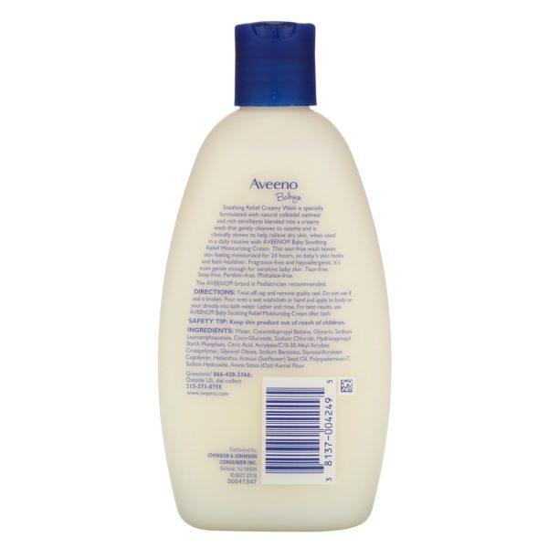 Aveeno, Baby, Soothing Relief Creamy Wash, Sin Fragancias, 8 fl oz (236 ml) - Imagen 2