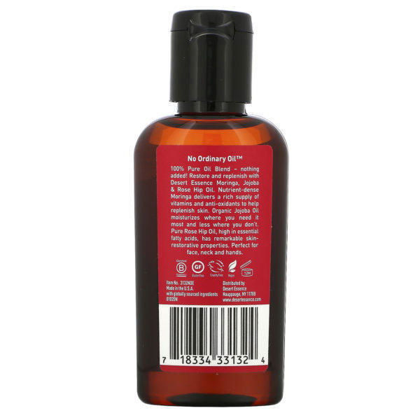 Desert Essence, Aceite de Moringa, Jojoba y Rosa Mosqueta, 2 fl oz (60 ml) - Imagen 2