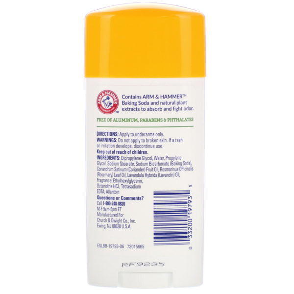 Arm & Hammer, Essentials con desodorantes naturales, Desodorante, Lavanda y romero fresco, 71 g (2,5 oz) - Imagen 2