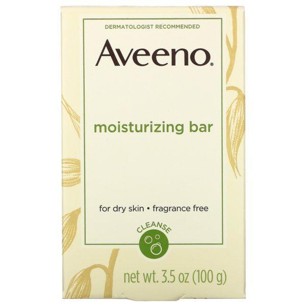 Aveeno, Active Naturals, Barra Hidratante, Sin Fragancia, 3.5 oz (100 g)