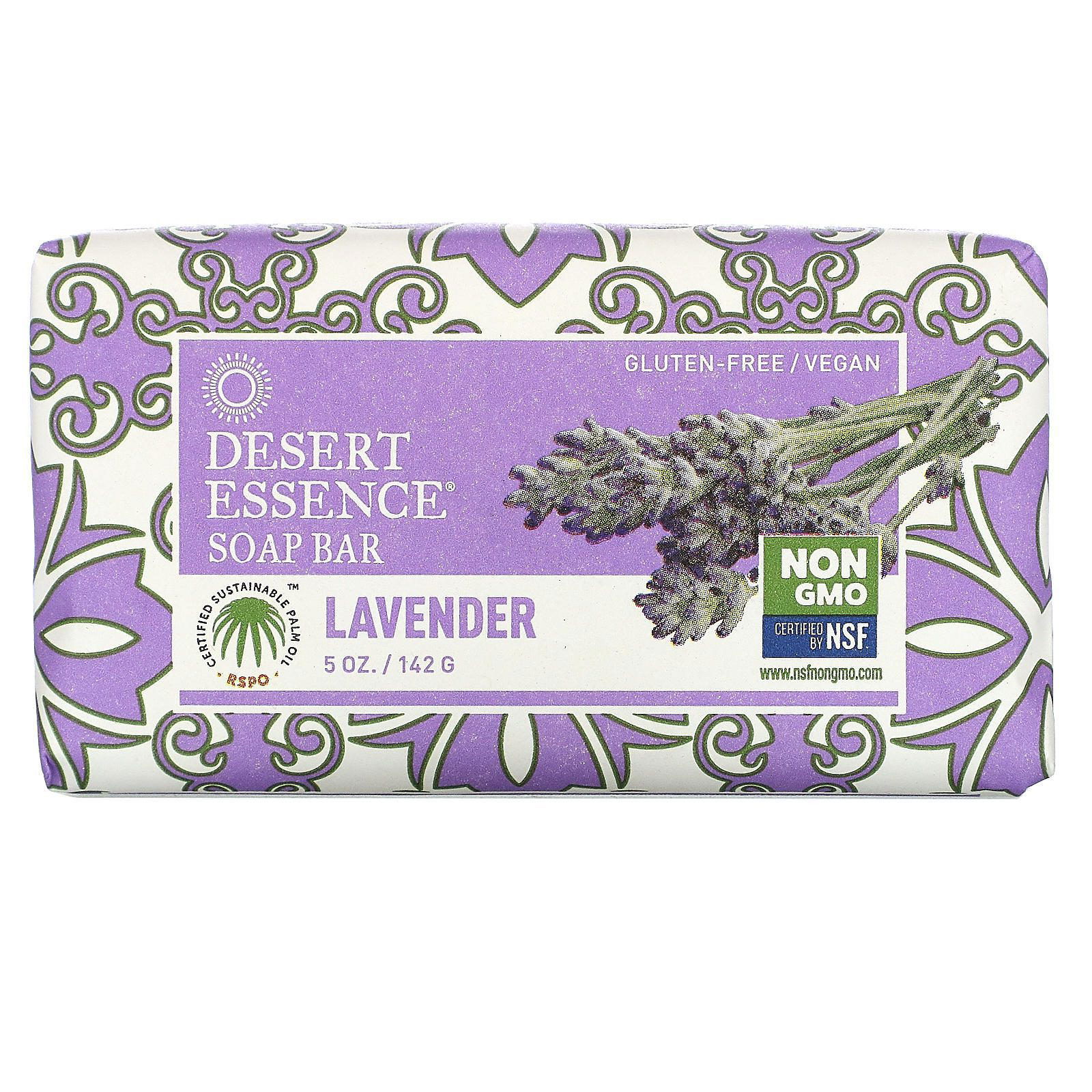 Desert Essence, Barra de jabón, lavanda, 5 oz (142 g)
