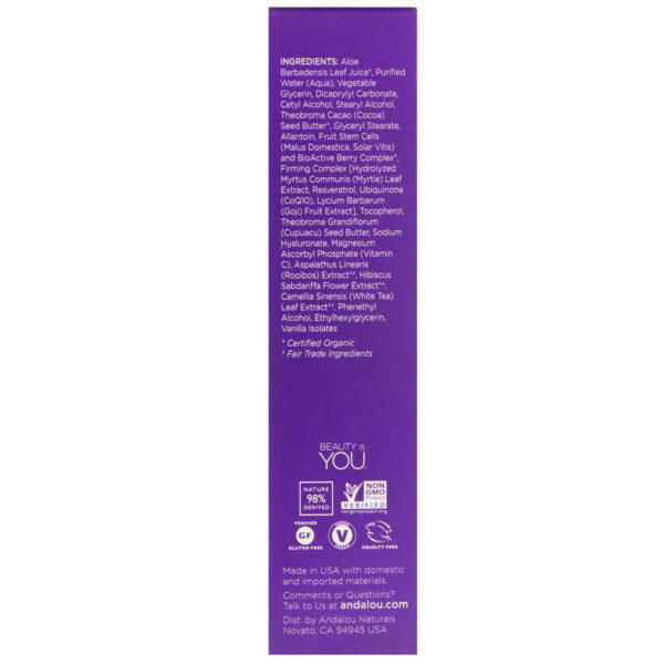 Andalou Naturals, Relleno dérmico de arrugas profundas, 0.6 fl oz (18 ml) - Imagen 3