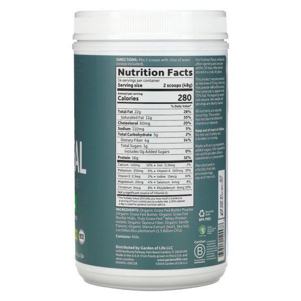 Garden of Life, Dr. Formulated Keto Meal Balanced Shake, Vanilla, 23.70 oz (672 g) - Imagen 2