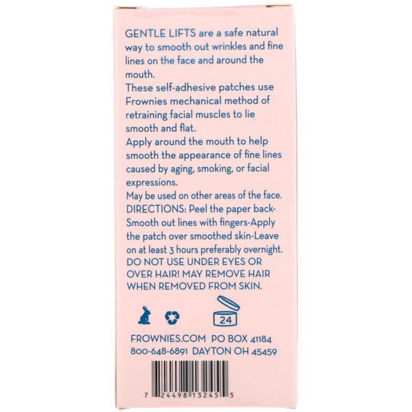 Frownies, Gentle Lifts, tratamiento antiarrugas para las líneas de expresión de los labios, 60 parches autoadhesivos - Imagen 2