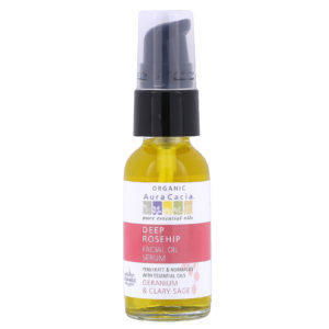 Aura Cacia, Suero Orgánico de Aceite Esencial de Rosa Mosqueta, Geranio y Salvia Clara, 1 fl oz (30 ml)