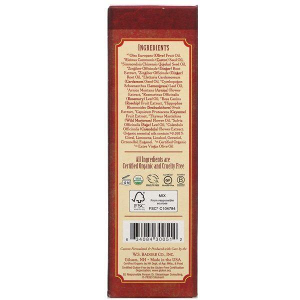 Badger Company, Deep Tissue Massage Oil, Ginger with Arnica & Cayenne, 4 fl oz (118 ml) - Imagen 3