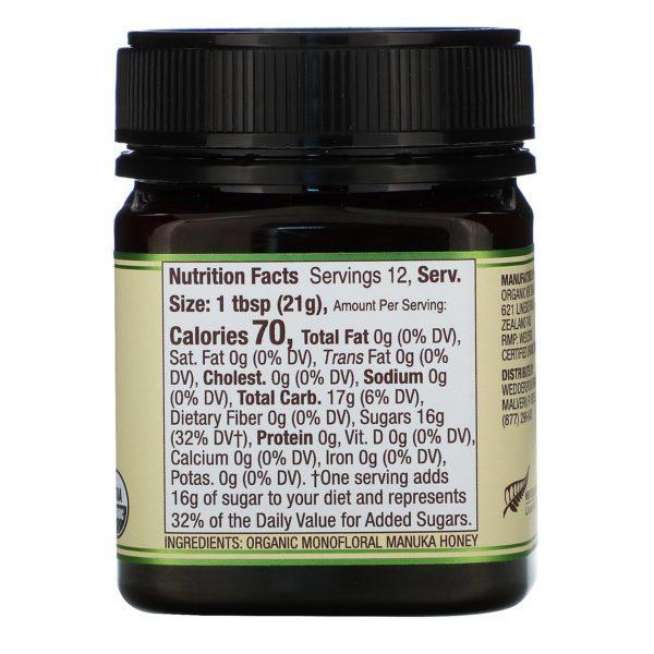 Wedderspoon, Organic Raw Manuka Honey, KFactor 16, 8.8 oz (250 g) - Imagen 2