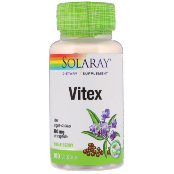 Solaray, Vitex, 400 mg, 100 cápsulas vegetales