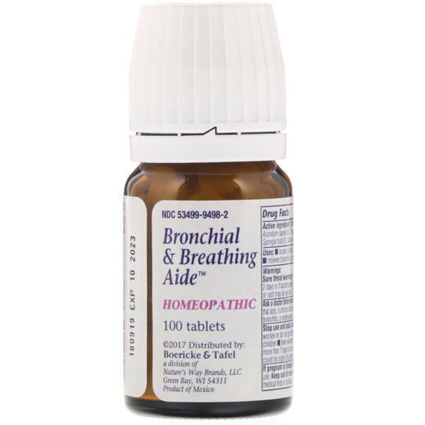 Boericke & Tafel, Ayuda bronquial & respiratoria, 100 tabletas - Imagen 4