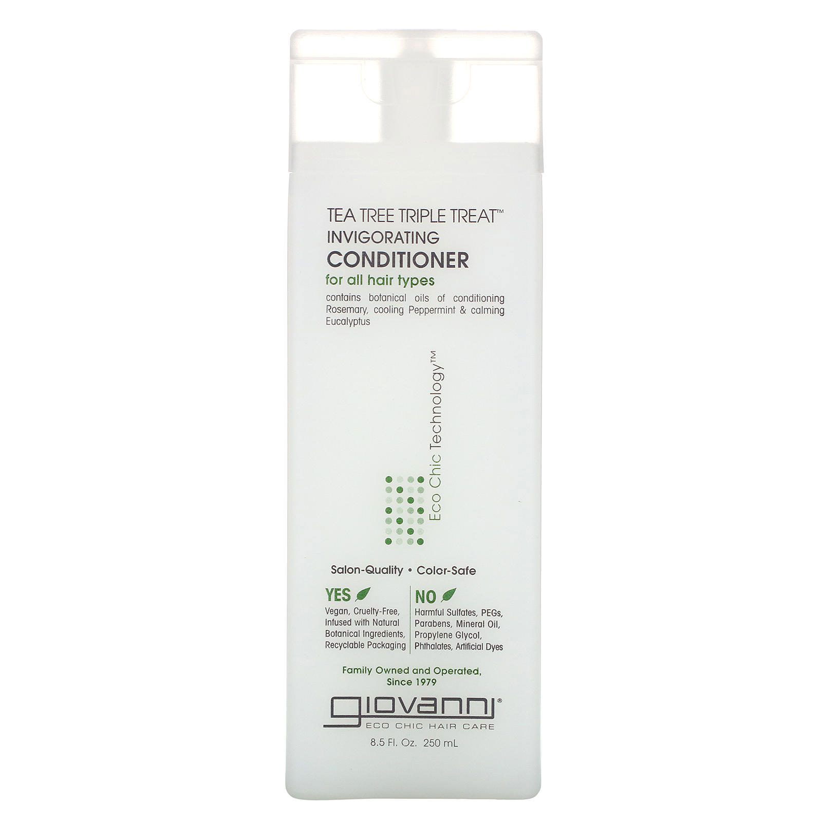 Giovanni, Acondicionador tonificante con árbol de té, triple tratamiento, 8.5 fl oz (250 ml)