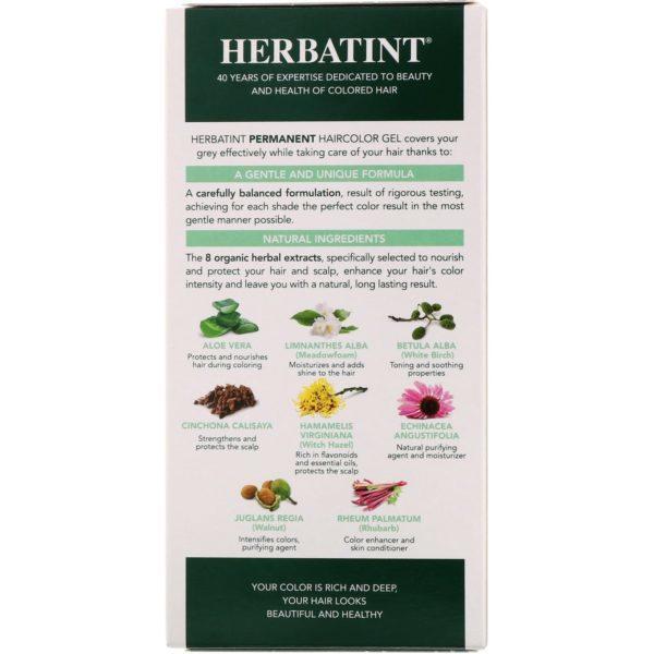 Herbatint, Tintura de hierbas permanente en gel para cabello, 4C, Castaño Ceniza, 4,56 fl oz (135 ml) - Imagen 2