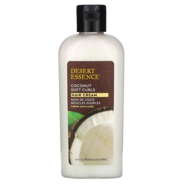 Desert Essence, Crema para rizos suaves, coco, 6.4 fl oz (190 ml)
