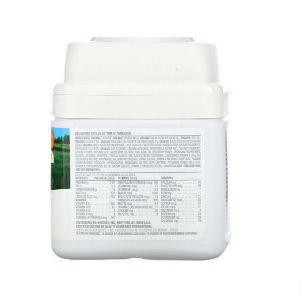 Happy Family Organics, Bebé feliz orgánico, fórmula infantil con hierro, etapa 1, del nacimiento a 12 meses, 21 oz (595 g) - Imagen 3