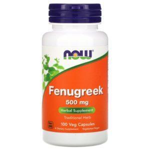 Now Foods, Fenogreco, 500 mg, 100 cápsulas vegetales