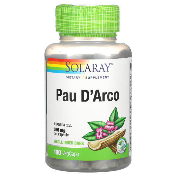 Solaray, Lapacho, 550 mg, 100 cápsulas vegetarianas