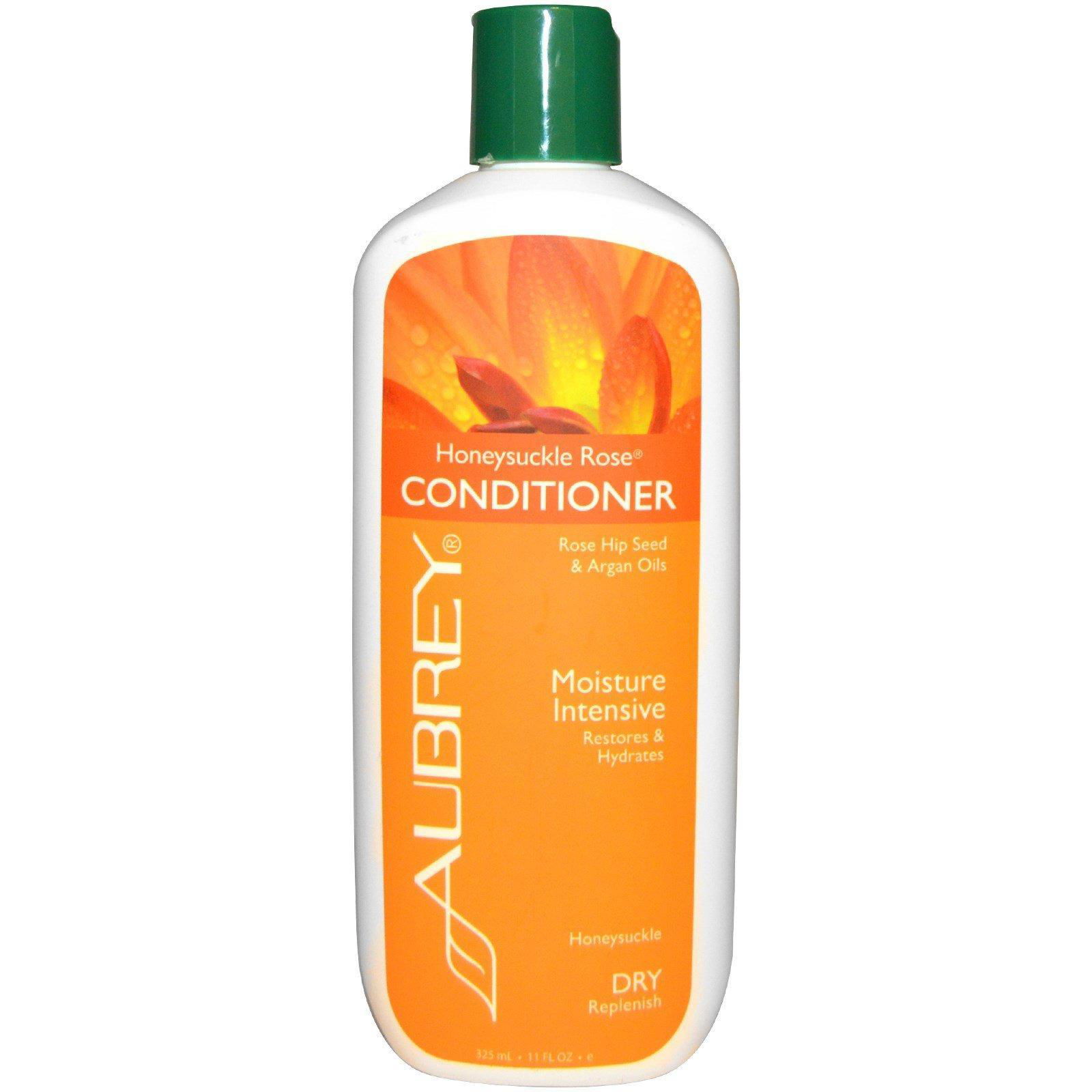 Aubrey Organics, Acondicionador de rosa y madreselva, restaura e hidrata, cabello seco, 11 fl oz (325 ml)