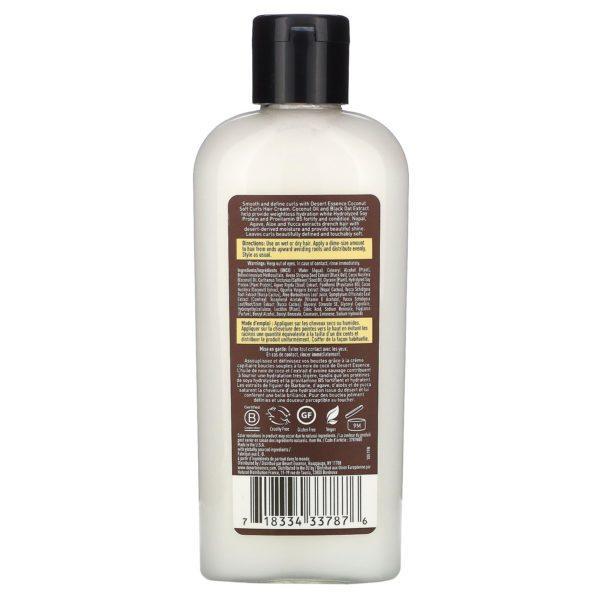 Desert Essence, Crema para rizos suaves, coco, 6.4 fl oz (190 ml) - Imagen 2