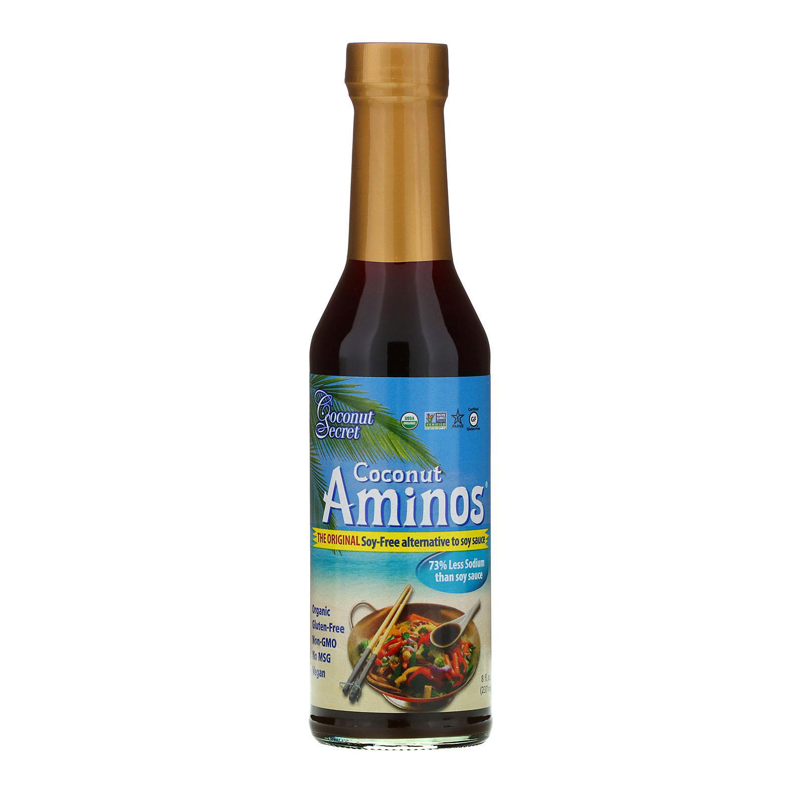 Coconut Secret, Aminos de Coco Crudo, Salsa para Sazonar Sin Soja, 8 fl oz (237 ml)
