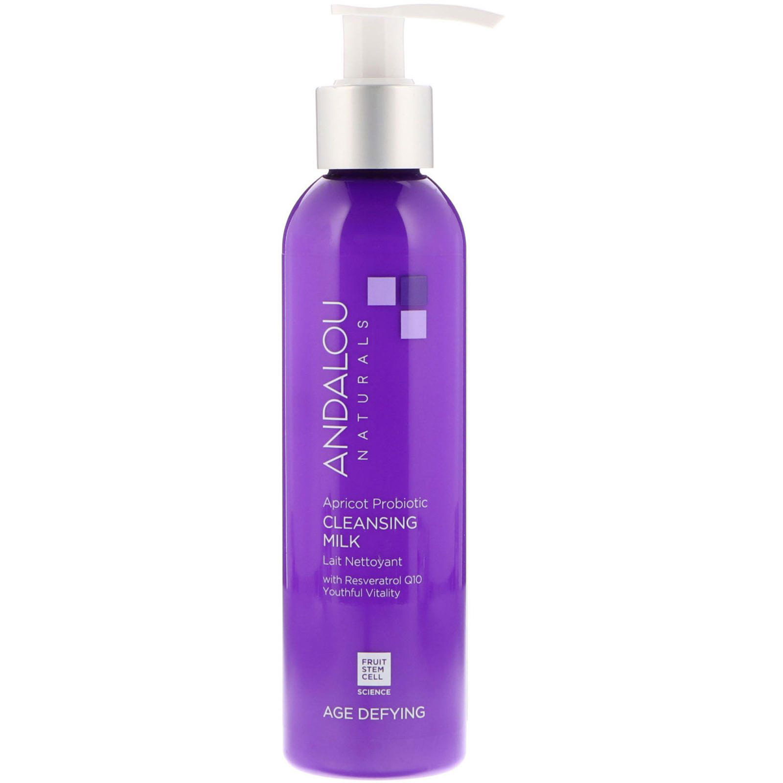 Andalou Naturals, Apricot Probiotic Cleansing Milk, Age-Defying, 6 fl oz (178 ml)